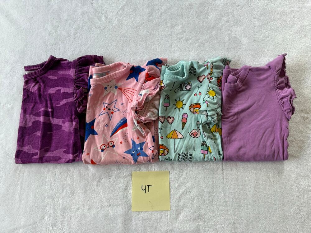 Little Sleepies Flutter Tee Bundle Size 4T